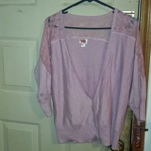 Mossimo pink lace cardigan